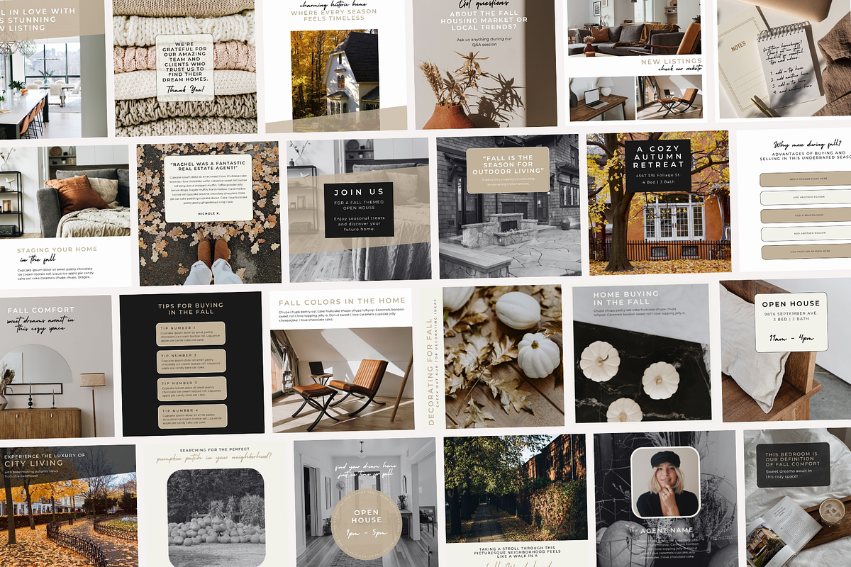 Fall Real Estate Instagram Templates, a Social Media Template by Blush Created (Photo 12 of 12)
