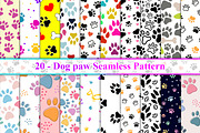 Dog paw seamless pattern, a Pattern Graphic by Digital Studio (Thumbnail 1 of 6)