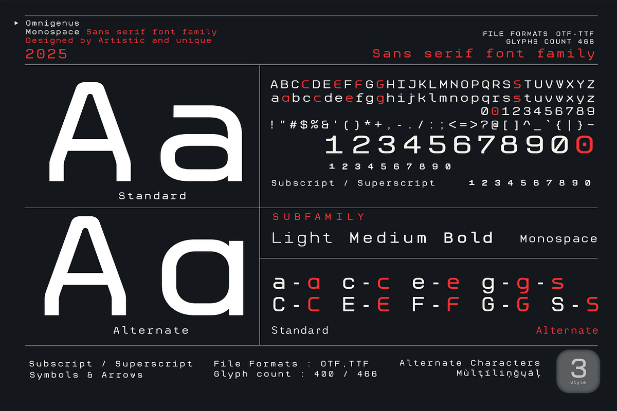 Omnigenus - Monospace Sans serif, a Sans Serif Font by Artistic & Unique (Photo 5 of 15)