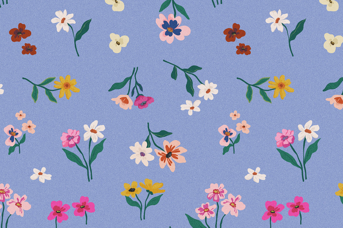 Naive Matte Gouache Floral Pattern, a Pattern Graphic by likorbut (Photo 13 of 14)