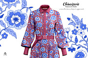 Blue Chinoiserie Patterns & Motifs, a Pattern Graphic by Rose Design (Thumbnail 4 of 12)