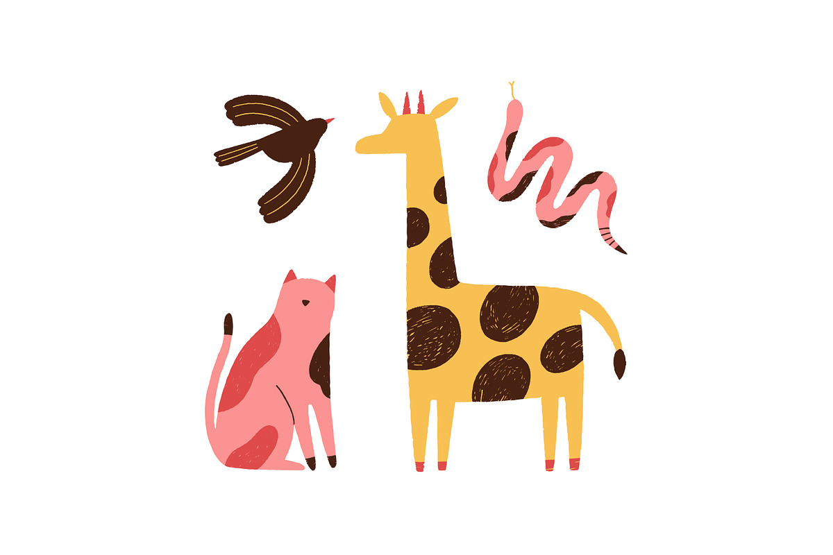 Abstract modern animals set, an Animal Illustration by Good Studio (Photo 2 of 4)