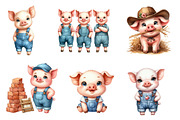 Three Little Pigs Clipart, an Illustration by CreationArt (Thumbnail 5 of 7)
