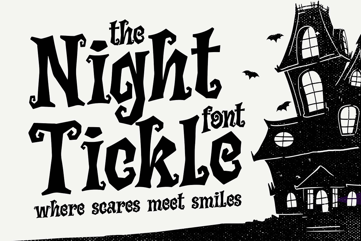 Night Tickle a Horror Playful Font, a Font by Blankids Studio (Photo 1 of 10)