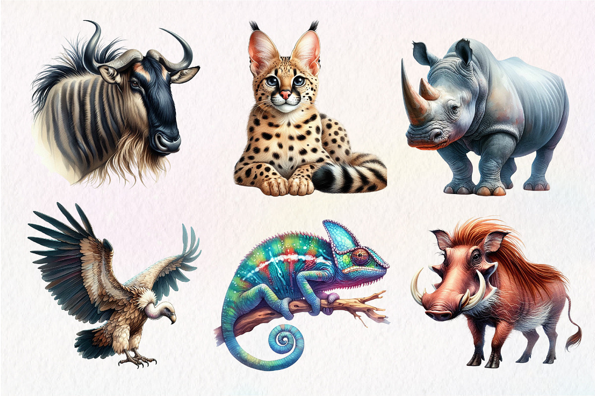 Wild Animals of Africa PNG, an Illustration by Dream Creation (Photo 3 of 7)