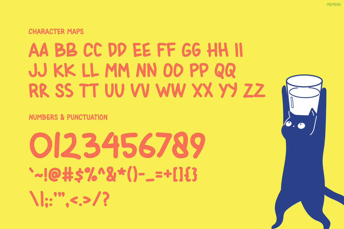 MEMENU, a Script Font by Pinisi ART (Photo 2 of 10)