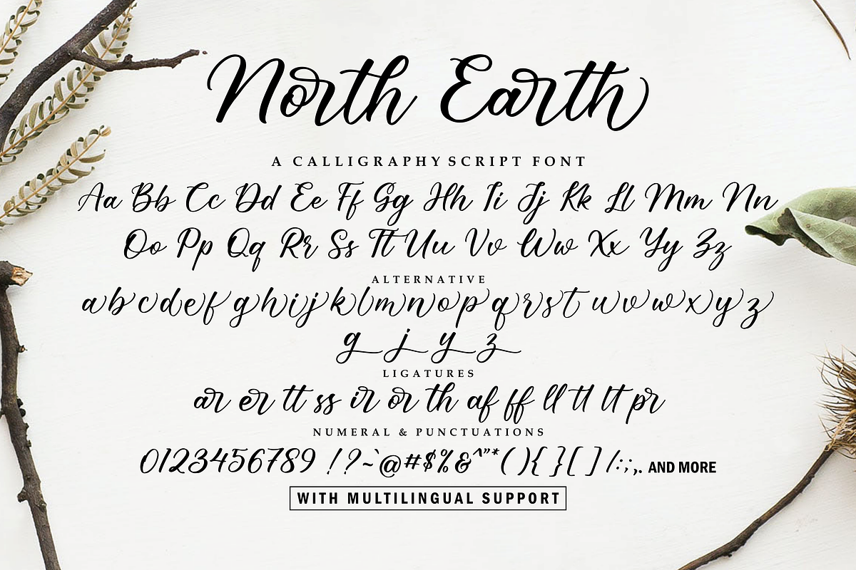 North Earth a Calligraphy Font, a Script Font by Vilogsign (Photo 8 of 10)
