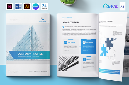 Canva Brochure 24 Pages, a Brochure Template by Template Zone