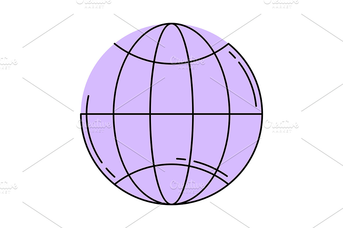 Illustration of globe., an Education Illustration by incomible