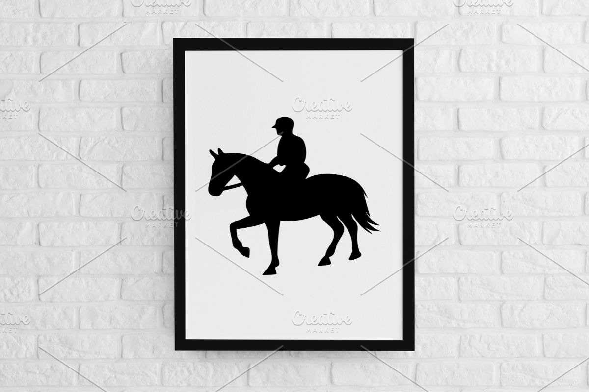 Equestrian Silhouette SVG #2, a Sport Illustration by newminddesign (Photo 2 of 3)