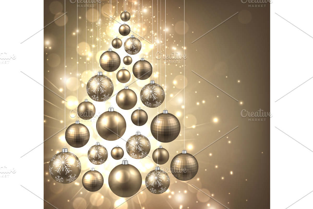 Big golden Christmas & New Year set, a Decorative Illustration by Vjom (Photo 23 of 30)