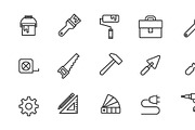 construction tools icons set, an Outline Icon by nicollr's store (Thumbnail 1 of 3)