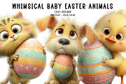 Whimsical baby easter animals clipar, an Illustration by CreationArt (Thumbnail 1 of 5)