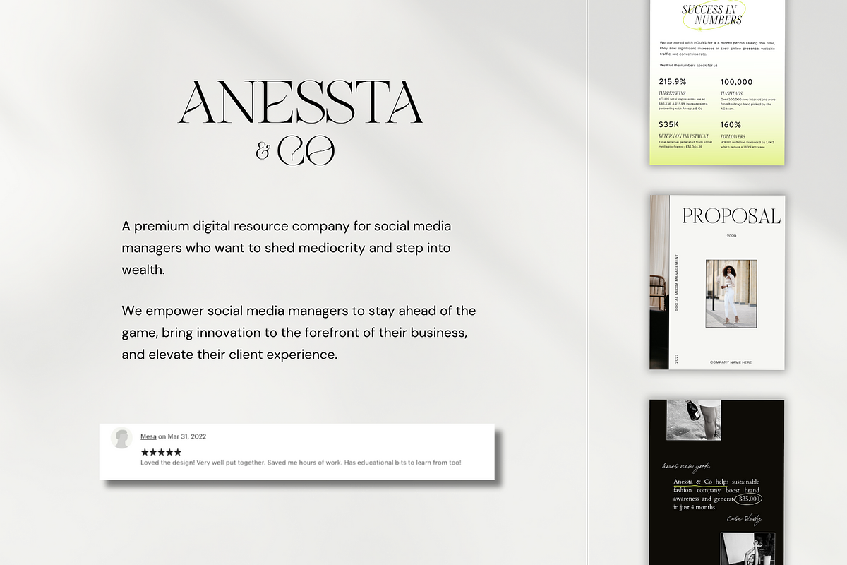 Social Media Welcome Packet Template, a Marketing Template by Anessta & Co (Photo 10 of 10)