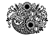 Elegant Floral Pumpkin Cornucopia, an Object Graphic by Gfx_Store (Thumbnail 2 of 16)