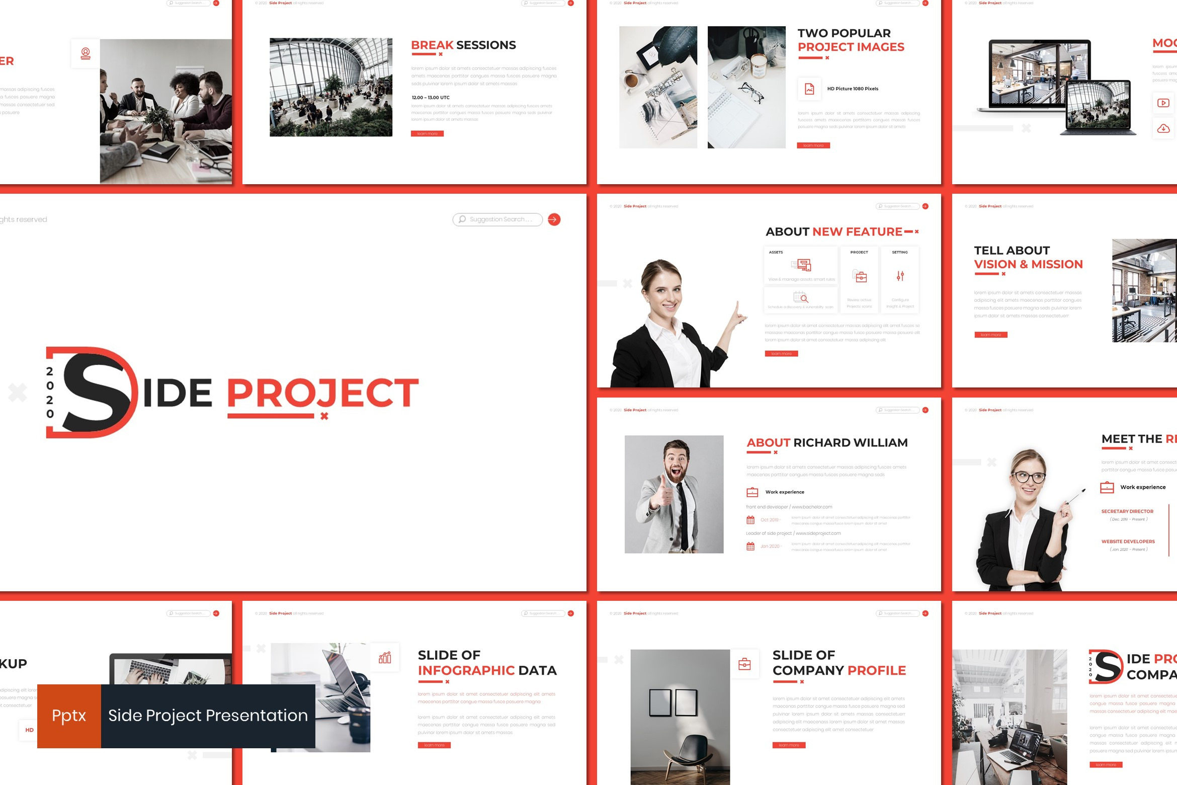 Side Project - Powerpoint Template, a Presentation Template by inspirasign