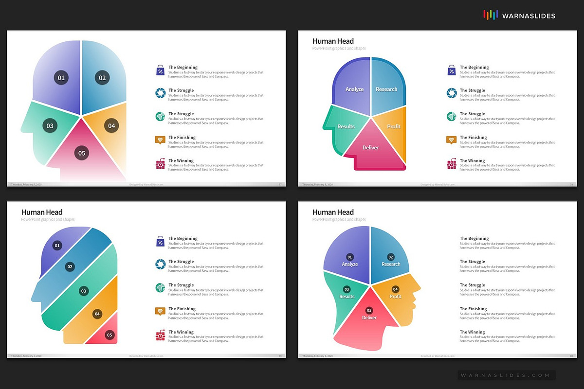 Human Head PowerPoint Templates, a Presentation Template by Warna Works (Photo 6 of 20)