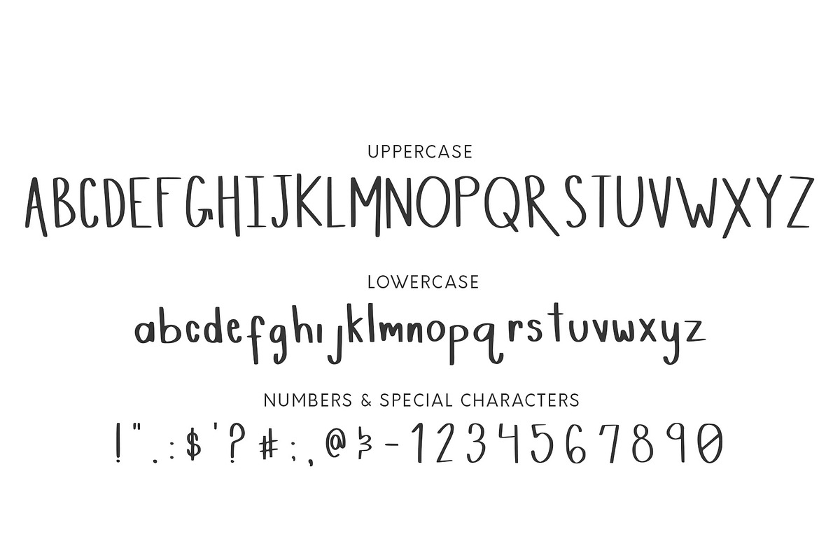 Vanilla Latte, A Hand-Lettered Font preview 4