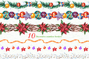 Merry Christmas Watercolor Set, an Illustration by AnnieDove (Thumbnail 6 of 10)