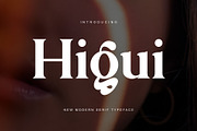 Higui Serif Typeface, a Serif Font by yaqublekker (Thumbnail 1 of 8)