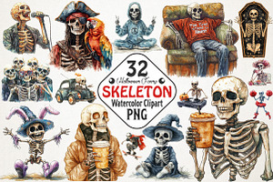 Halloween Funny Skeleton Sublimation, an Illustration by RobertsArt