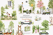 France with this French Countryside, a Decorative Illustration by Patishop Art (Thumbnail 1 of 10)