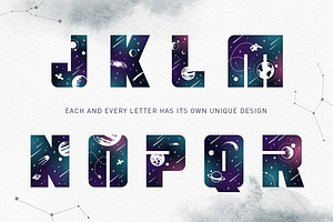 Lost In Space. Colored Font SVG