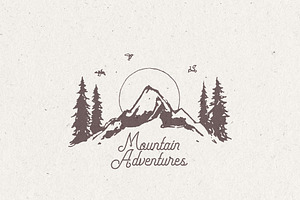 Hand Drawn Mountain Logos