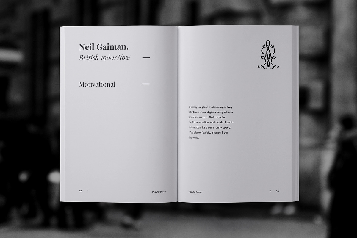 Simple Quotes Book Template, a Stationery Template by Meknya (Photo 8 of 13)