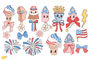 Groovy 4th of July PNG Clipart, a Seasonal Illustration by LemonDesign (Thumbnail 2 of 3)
