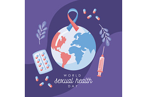sexual health day card, a Healthcare Illustration by studiogstock