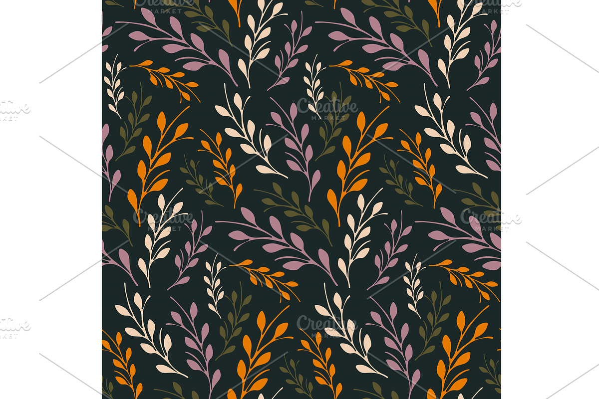 Colorful autumn leaves create, an Illustration by okskukuruza
