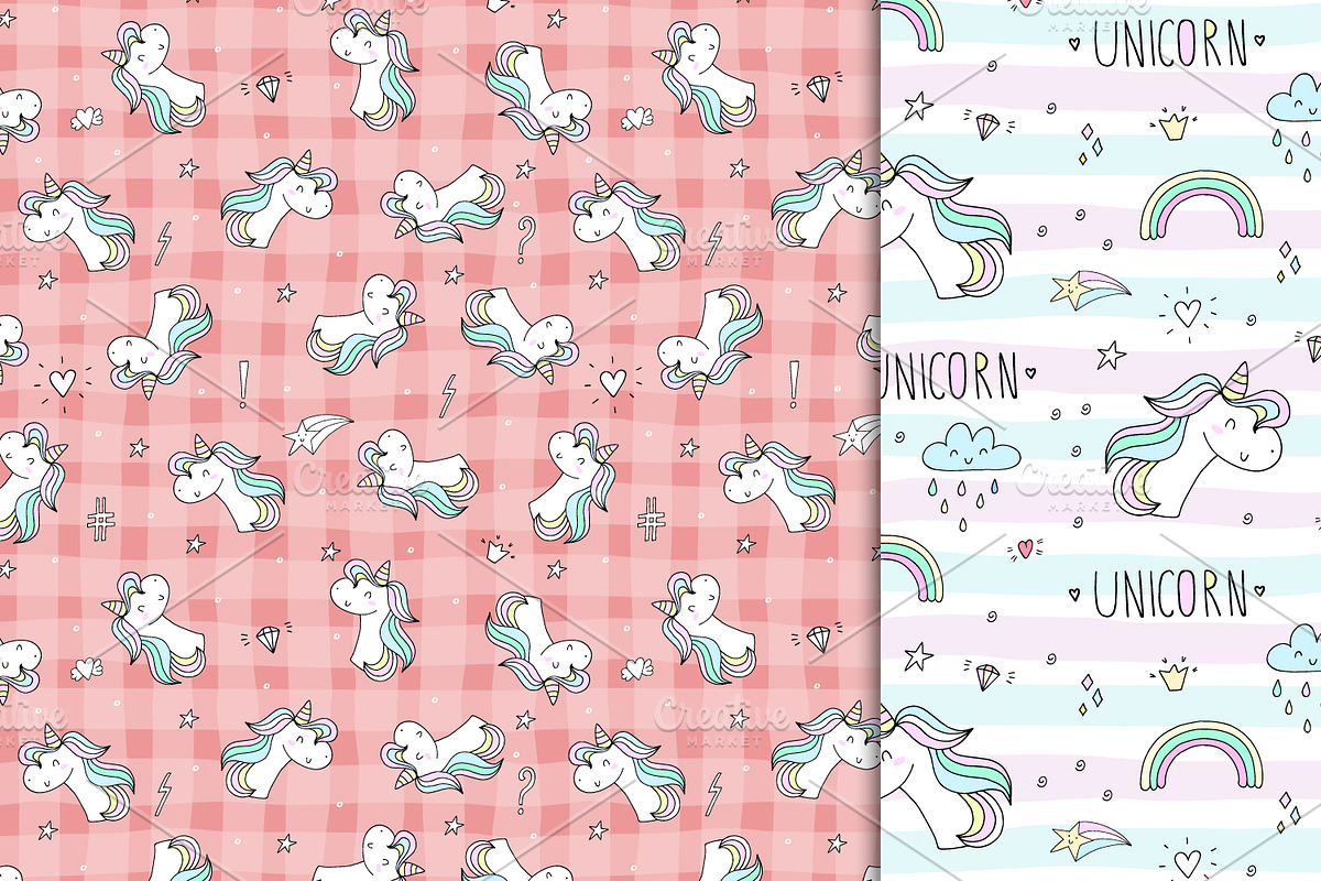 Magic Unicorns collection!, a Background Graphic by Irene_Boiko_ART (Photo 12 of 15)