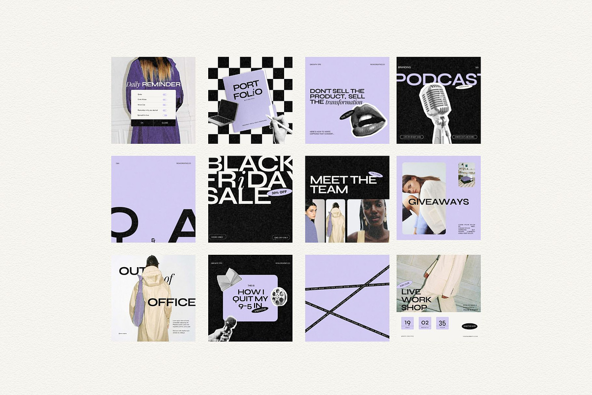 Purple Bold Instagram Template, a Social Media Template by Row Creative (Photo 9 of 10)