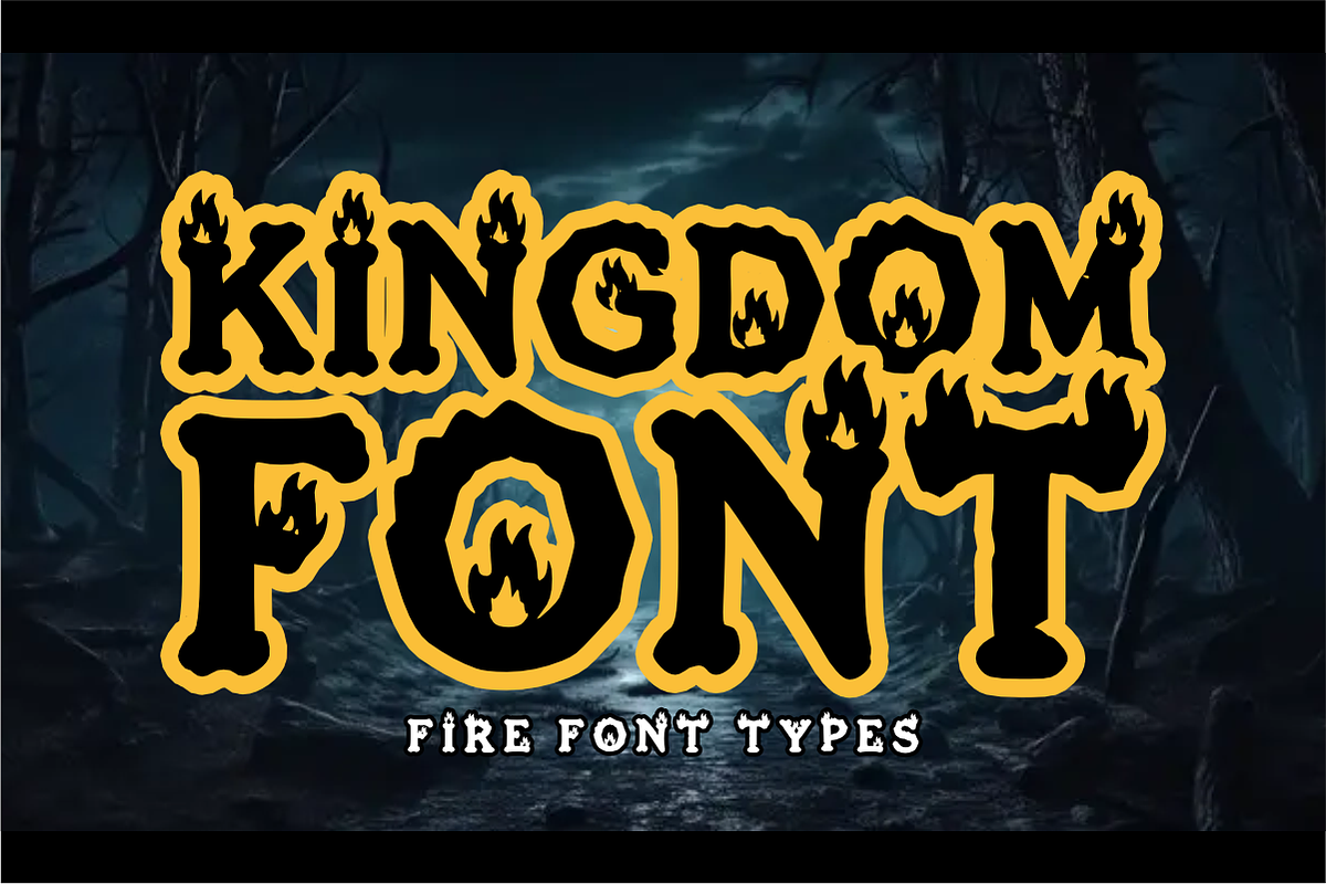 KINGDOM - Bold Fire Fantasy Font, a Slab Serif Font by KiddoGlyphs Studio (Photo 1 of 4)