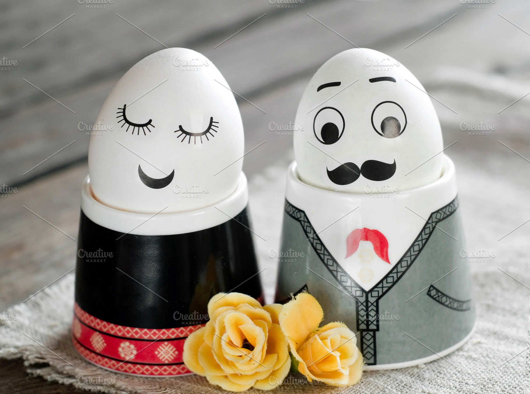 Hispter egg stock picture