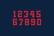 Bambino Numeral Set, a Serif Font by Port Design Company (Thumbnail 6 of 8)