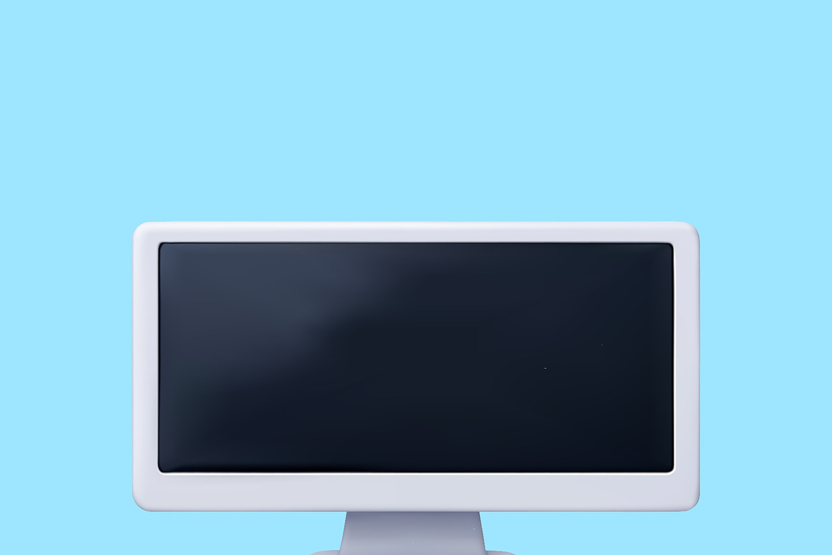3D Desktop computer monitor with, a Technology Illustration by Abscent (Photo 3 of 3)