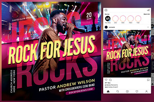 Rock for Jesus Church Flyer