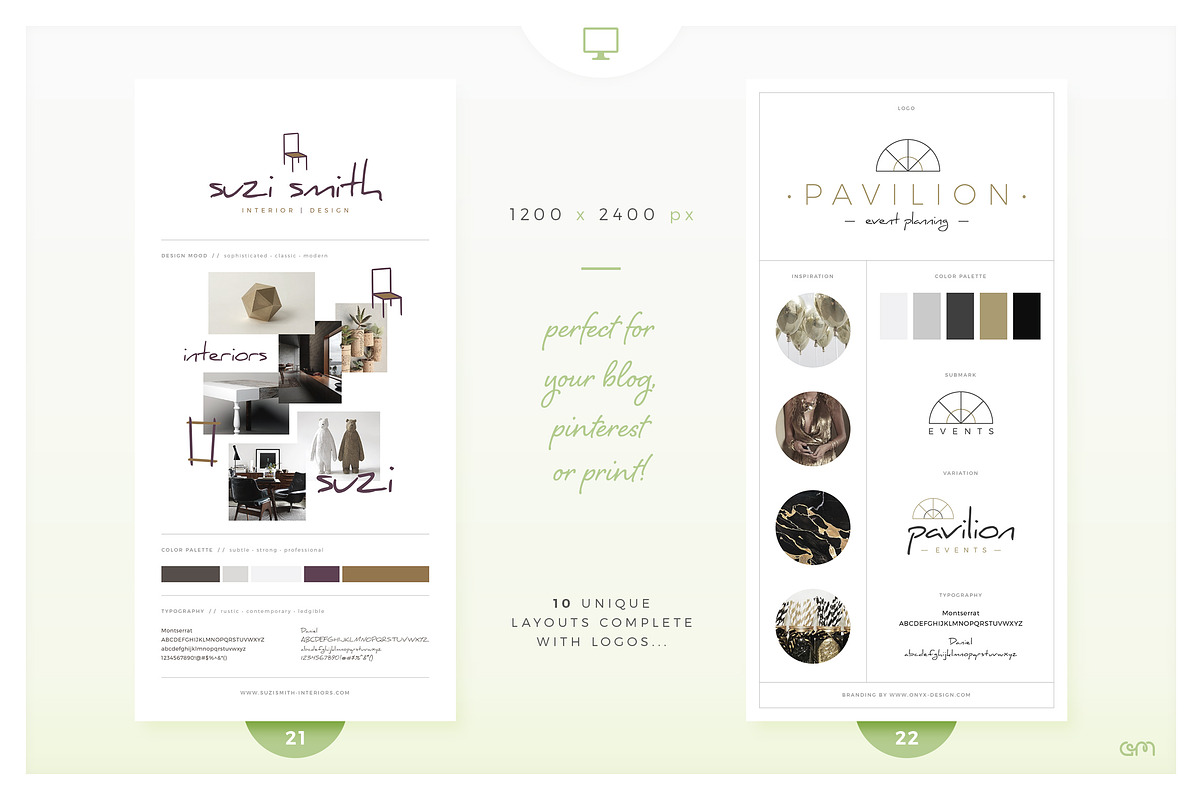Brand Boards / Style Tiles VOL 3, a Templates & Theme by AM Studio (Photo 5 of 11)