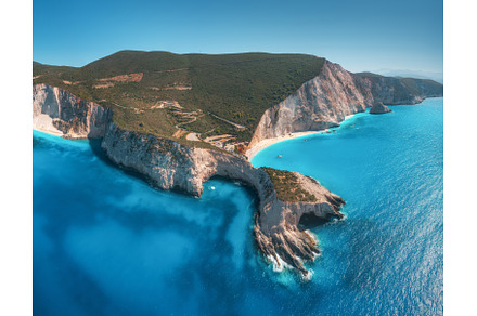 Aerial view of Porto Katsiki beach