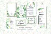 Botanical Wedding Invitation Suite, a Stationery Template by Little Creative Scribbles (Thumbnail 1 of 7)