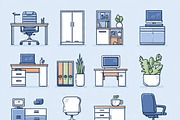 26 Vector Office Workspace Icon, a Background Graphic by adenpinkstore (Thumbnail 4 of 10)