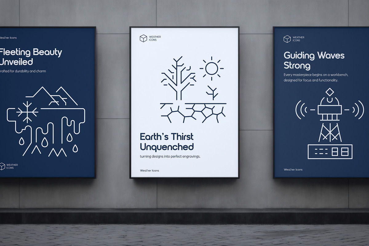 Weather Icons Set, an Outline Icon by Prosymbols (Photo 3 of 7)