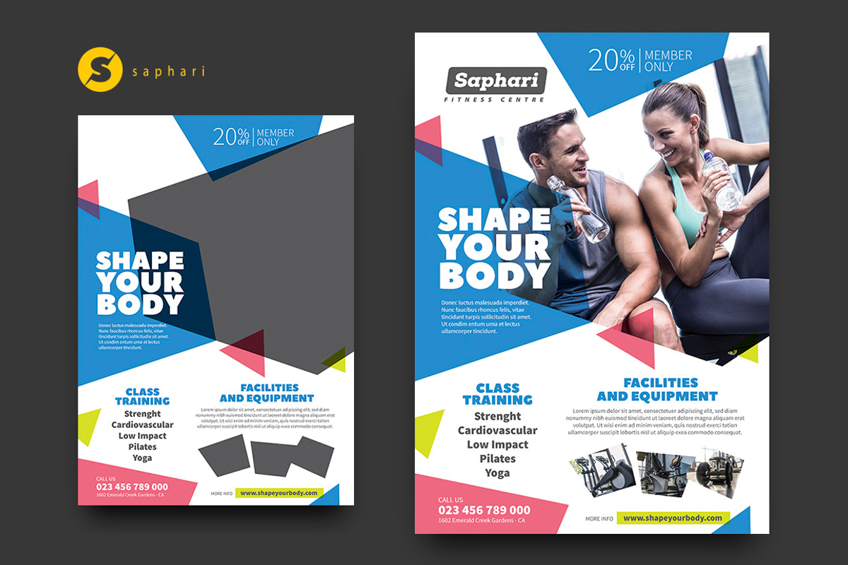 Fitness Flyer Template, a Flyer Template by Saphari (Photo 3 of 4)