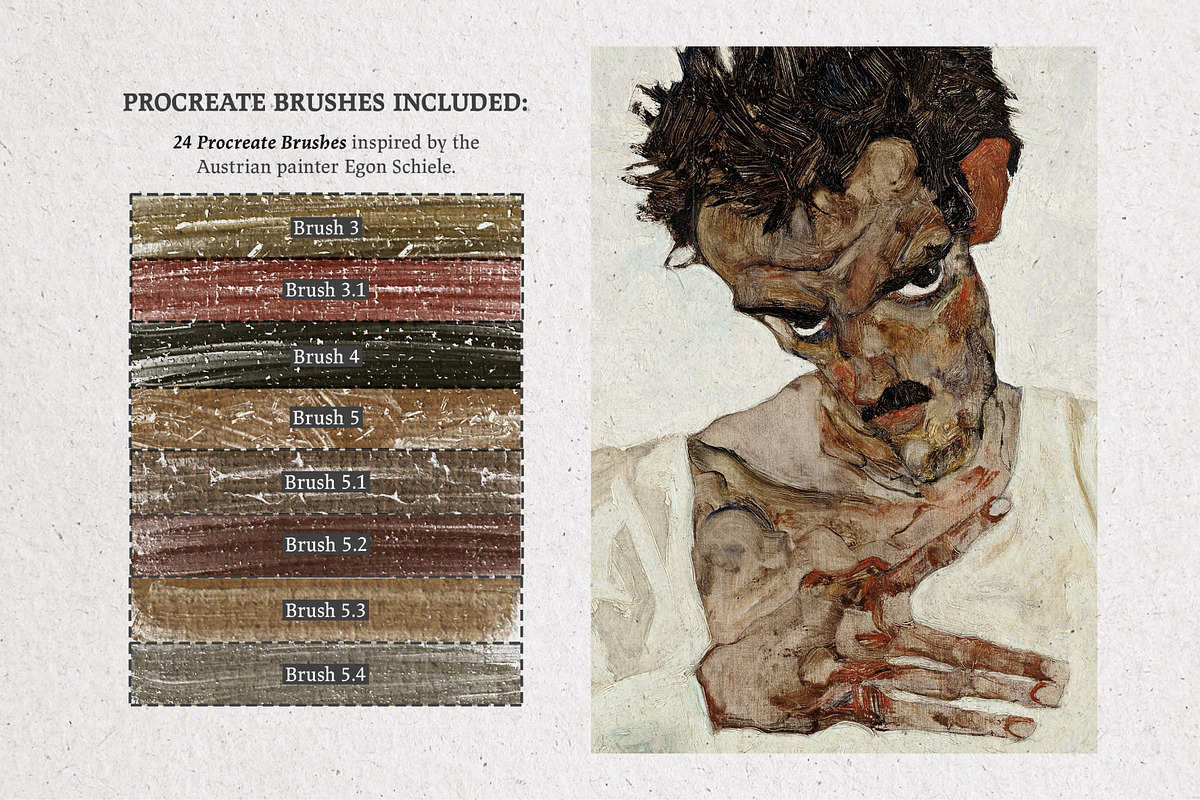 Egon Schiele Procreate Kit, a Brush Add-On by Digi Life (Photo 6 of 13)