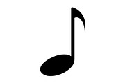Music icon design template, a Solid Icon by Sumberpangan (Thumbnail 1 of 3)