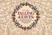 Falling Leaves Vintage Autumn Bundle, a Seasonal Illustration by Ink Stories (Thumbnail 1 of 20)