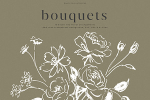 Hand Drawn Bouquets, a Decorative Illustration by PeDe Designs