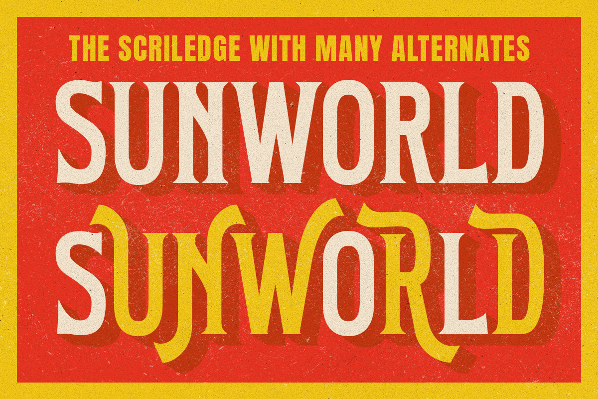 The Scriledge Layered Display Font, a Serif Font by Letterhend Studio (Photo 4 of 8)